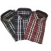 Parkson - Ble01Red - Casual Semi Formal Checks Shirts Premium Blended Cotton WRINKLE FREE