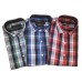Parkson - Ble12Blue - Casual Semi Formal Checks Shirts Premium Blended Cotton WRINKLE FREE