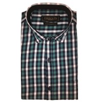 Parkson - Ble14Green - Casual Semi Formal Checks Shirts Premium Blended Cotton WRINKLE FREE
