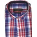 Parkson - Ble17Red - Casual Semi Formal Checks Shirts Premium Blended Cotton WRINKLE FREE