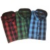 Parkson - Ble19Green - Casual Semi Formal Checks Shirts Premium Blended Cotton WRINKLE FREE