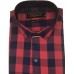 Parkson - Ble19Red - Casual Semi Formal Checks Shirts Premium Blended Cotton WRINKLE FREE