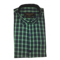 Parkson - Ble20Green - Casual Semi Formal Checks Shirts Premium Blended Cotton WRINKLE FREE