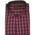 Parkson - Ble20Red - Casual Semi Formal Checks Shirts Premium Blended Cotton WRINKLE FREE
