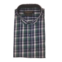 Parkson - Ble21Green - Casual Semi Formal Checks Shirts Premium Blended Cotton WRINKLE FREE