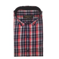 Parkson - Ble21Red - Casual Semi Formal Checks Shirts Premium Blended Cotton WRINKLE FREE