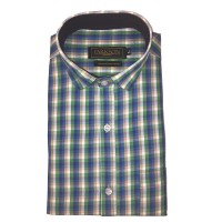 Parkson - Ble22Blue - Casual Semi Formal Checks Shirts Premium Blended Cotton WRINKLE FREE