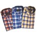 Parkson - Ble24Blue - Casual Semi Formal Checks Shirts Premium Blended Cotton WRINKLE FREE