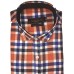 Parkson - Ble28Rust - Casual Semi Formal Checks Shirts Premium Blended Cotton WRINKLE FREE