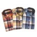Parkson - Ble29Orange - Casual Semi Formal Checks Shirts Premium Blended Cotton WRINKLE FREE