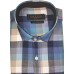 Parkson - Ble29Blue - Casual Semi Formal Checks Shirts Premium Blended Cotton WRINKLE FREE