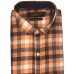 Parkson - Ble31Rust - Casual Semi Formal Checks Shirts Premium Blended Cotton WRINKLE FREE