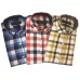 Parkson - Ble33Orange - Casual Semi Formal Checks Shirts Premium Blended Cotton WRINKLE FREE