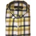 Parkson - Ble33Yellow - Casual Semi Formal Checks Shirts Premium Blended Cotton WRINKLE FREE