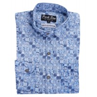 Parkson - COT10Blue Casual Digital Printer Shirts for Fancy Ware 100% Cotton Shirts