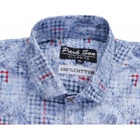 Parkson - COT11Blue Casual Digital Printer Shirts for Fancy Ware 100% Cotton Shirts