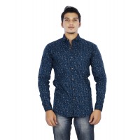 Parkson - COT14Blue Casual Digital Printer Shirts for Fancy Ware 100% Cotton Shirts