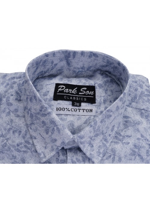 Parkson - COT07LiBlue Casual Digital Printer Shirts for Fancy Ware 100% Cotton Shirts