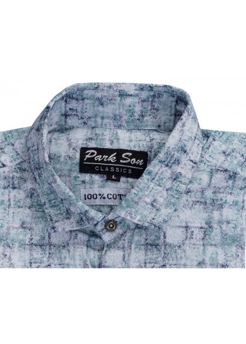 Parkson - COT09SeaGrn Casual Digital Printer Shirts for Fancy Ware 100% Cotton Shirts