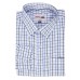 Radhes -OMG111Blue  FORMAL Office Wear Shirts WRINKLE FREE Checks Shirts Everyday Wear